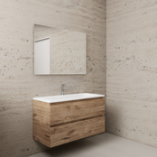 Badkamermeubel met wastafel⎢Wellington Oak - Wit⎢Gliss Project 100cm