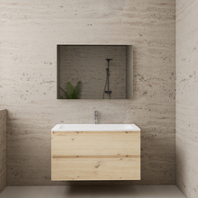 Badkamermeubel met wastafel⎢Artisan Oak - Mat Wit⎢Gliss Project 100cm