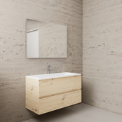 Badkamermeubel met wastafel⎢Artisan Oak - Mat Wit⎢Gliss Project 100cm Badkamermeubel met wastafel⎢Artisan Oak - Mat Wit⎢Gliss Project 100cm