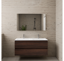 Badkamermeubel met wastafel⎢Sonoma Choco - Mat Wit⎢Gliss Project 120cm