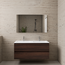 GLISS DESIGN Badkamermeubel met wastafel⎢Sonoma Choco - Mat Wit⎢Gliss Project 120cm
