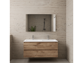 Badkamermeubel met wastafel⎢Wellington Oak - Wit⎢Gliss Project 120cm