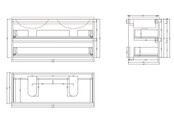 Badkamermeubel met wastafel⎢Wellington Oak - Mat Wit⎢Gliss Project 120cm Badkamermeubel met wastafel⎢Wellington Oak - Mat Wit⎢Gliss Project 120cm