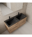 Badkamermeubel met wastafel⎢Wellington Oak - Mat Zwart⎢Gliss Project 120cm