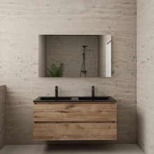 Badkamermeubel met wastafel⎢Wellington Oak - Mat Zwart⎢Gliss Project 120cm