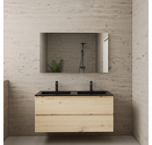 Badkamermeubel met wastafel⎢Artisan Oak - Mat Zwart⎢Gliss Project 120cm