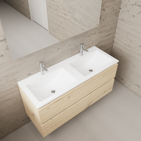 Badkamermeubel met wastafel⎢Artisan Oak - Mat Wit⎢Gliss Project 120cm