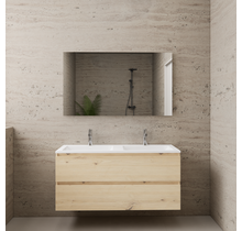 Badkamermeubel met wastafel⎢Artisan Oak - Wit⎢Gliss Project 120cm