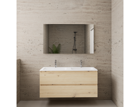 Badkamermeubel met wastafel⎢Artisan Oak - Wit⎢Gliss Project 120cm