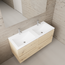 GLISS DESIGN Badkamermeubel met wastafel⎢Artisan Oak - Mat Wit⎢Gliss Project 120cm 4-Lades