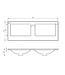 Badkamermeubel met wastafel⎢Artisan Oak - Mat Zwart⎢Gliss Project 120cm  4-Lades