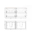 Badkamermeubel met wastafel⎢Artisan Oak - Mat Zwart⎢Gliss Project 120cm  4-Lades