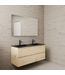 Badkamermeubel met wastafel⎢Artisan Oak - Mat Zwart⎢Gliss Project 120cm  4-Lades