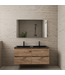 Badkamermeubel met wastafel⎢Wellington Oak - Mat Zwart⎢Gliss Project 120cm  4-Lades