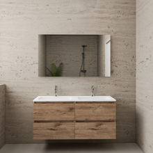 Badkamermeubel met wastafel⎢Wellington Oak - Mat Wit⎢Gliss Project 120cm  4-Lades