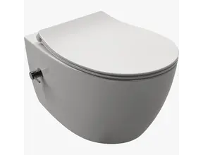 Hangtoilet met bidet Wit⎢Geintegreerde kraan Koud⎢Isvea Sentimenti NEO Randloos excl. wc bril