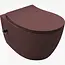 Isvea Hangtoilet met bidet Mat Maroon Rood⎢Geintegreerde kraan Koud⎢Isvea Sentimenti NEO Randloos excl. wc bril