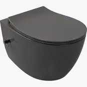 Hangtoilet met bidet Mat Antraciet⎢Geintegreerde kraan Koud⎢Isvea Sentimenti NEO Randloos excl. wc bril Hangtoilet met bidet Mat Antraciet⎢Geintegreerde kraan Koud⎢Isvea Sentimenti NEO Randloos excl. wc bril