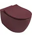 Hangtoilet Randloos Mat Maroon Rood⎢Isvea Sentimenti NEO⎢excl. wc bril
