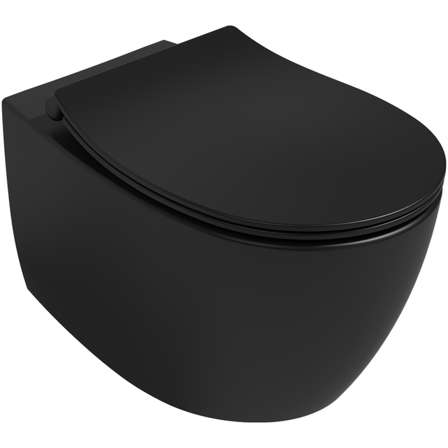 Hangtoilet Randloos Mat Zwart⎢Isvea Sentimenti NEO⎢excl. wc bril Hangtoilet Randloos Mat Zwart⎢Isvea Sentimenti NEO⎢excl. wc bril