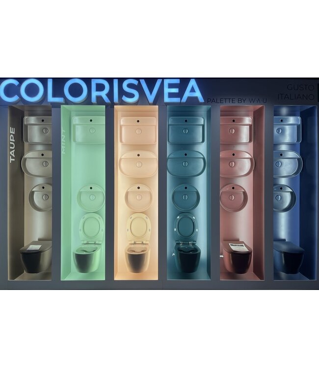 Isvea Hangtoilet Randloos Mat Mint Groen⎢Isvea Sentimenti NEO⎢excl. wc bril