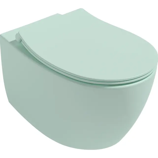 Hangtoilet Randloos Mat Mint Groen⎢Isvea Sentimenti NEO⎢excl. wc bril