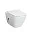 VITRA Hangtoilet met bidet Wit⎢VitrA Integra Square⎢Geintegreerde kraan Koud⎢Randloos excl. wc bril