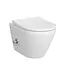 Hangtoilet met bidet Wit⎢VitrA Integra Round⎢Geintegreerde kraan Koud⎢Randloos excl. wc bril