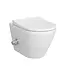 VITRA Hangtoilet met bidet Wit Randloos⎢VitrA Integra Round⎢Geintegreerde bidetkraan Warm&Koud⎢excl. wc bril