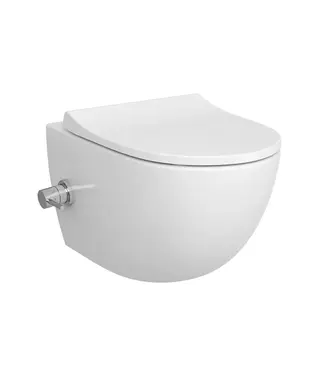 VITRA Hangtoilet met bidet Wit Randloos⎢VitrA Sento⎢Geintegreerde bidetkraan Warm&Koud⎢excl. wc bril