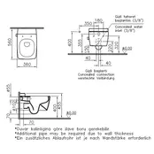 Hangtoilet met bidet Wit Randloos⎢VitrA Metropole⎢Geintegreerde bidetkraan Warm&Koud⎢excl. wc bril