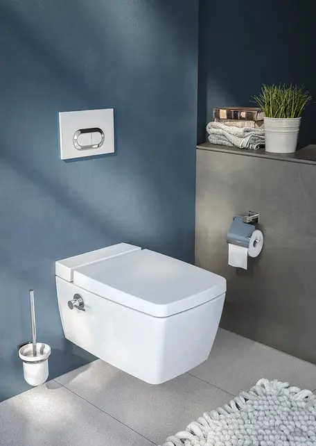 Hangtoilet met bidet Wit Randloos⎢VitrA Metropole⎢Geintegreerde bidetkraan Warm&Koud⎢excl. wc bril