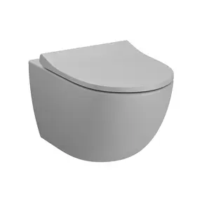 Hangtoilet met bidet Mat Grijs⎢VitrA Sento⎢Randloos excl. wc bril