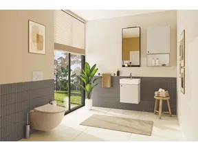 Hangtoilet met bidet Mat Taupe⎢VitrA Sento⎢Randloos excl. wc bril