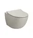 Hangtoilet met bidet Mat Taupe⎢VitrA Sento⎢Randloos excl. wc bril