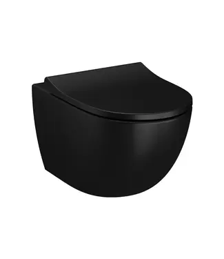 VITRA Hangtoilet met bidet Mat Zwart⎢VitrA Sento⎢Randloos excl. wc bril