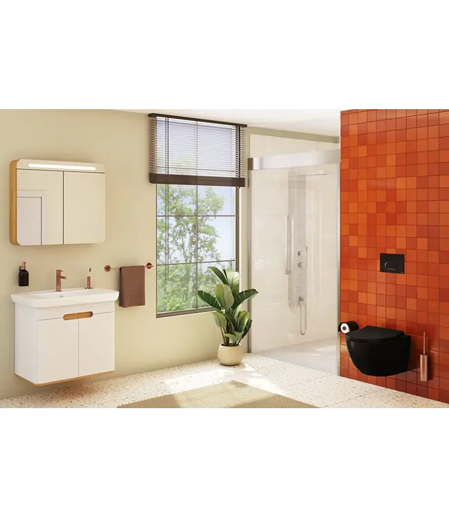 Hangtoilet met bidet Mat Zwart⎢VitrA Sento⎢Randloos excl. wc bril