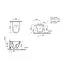 Hangtoilet met bidet Mat Zwart⎢VitrA Integra Round⎢Randloos excl. wc bril
