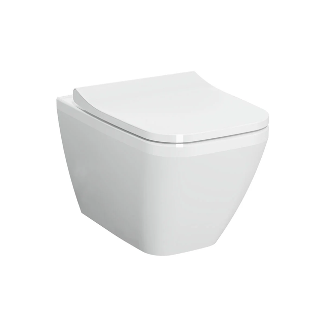 Hangtoilet met bidet Glans Wit⎢VitrA Integra Square⎢Randloos excl. wc bril Hangtoilet met bidet Glans Wit⎢VitrA Integra Square⎢Randloos excl. wc bril