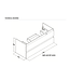 Badkamermeubel Onderkast Sally 120x50x45 Mat Eiken Hangend 2 Lades Softclose Greeploos