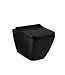 VITRA Hangtoilet VitrA Integra Square Mat Zwart⎢Randloos⎢excl. wc bril