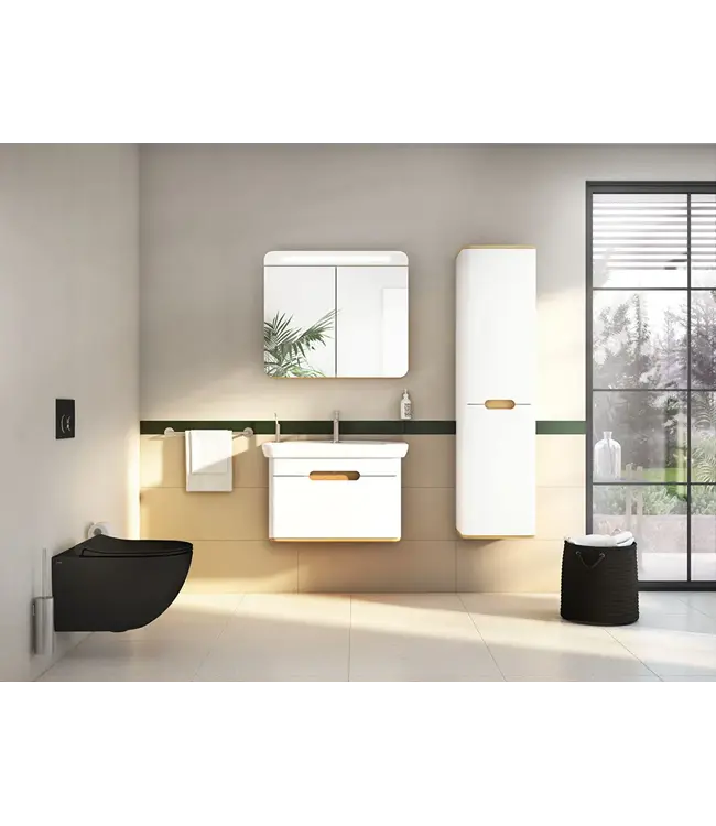 Hangtoilet Randloos Mat Zwart⎢VitrA Sento⎢excl. wc bril