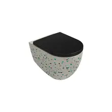 Terrazzo Hangtoilet met bidet Wit⎢Isvea Infinity⎢incl. wc bril