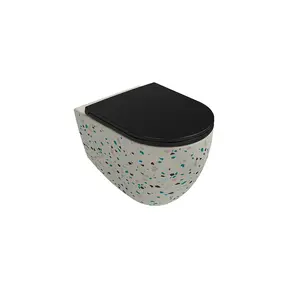 Terrazzo Hangtoilet met bidet Wit⎢Isvea Infinity⎢incl. wc bril