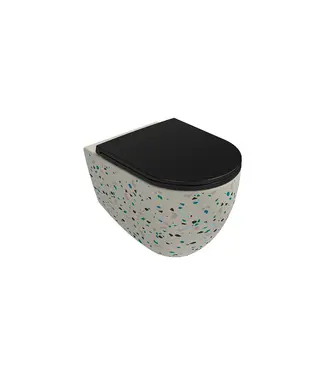 Isvea Terrazzo Hangtoilet met bidet Wit⎢Isvea Infinity⎢incl. wc bril