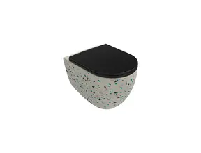Terrazzo Hangtoilet Wit⎢Isvea Infinity⎢incl. wc bril