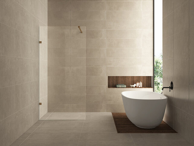 Douchewand 120x200cm⎢Wiesbaden Less⎢Geborsteld Brons Koper⎢8mm helderglas met nano-coating - 20.3381