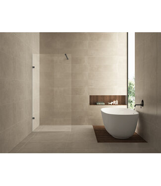 Wiesbaden Douchewand 50x200cm⎢Wiesbaden Less⎢Gunmetal⎢8mm helderglas met nano-coating - 20.3344