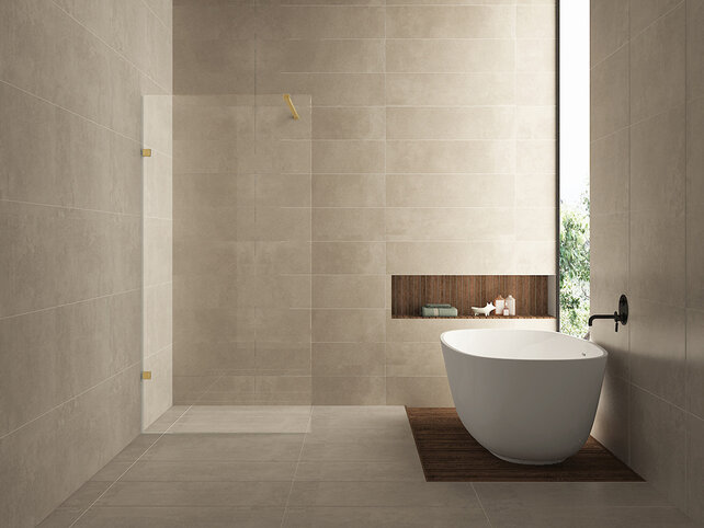 Douchewand 80x200cm⎢Wiesbaden Less⎢Geborsteld Messing⎢8mm helderglas met nano-coating - 20.3361