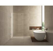 Douchewand 90x200cm⎢Wiesbaden Less⎢Geborsteld Staal⎢8mm helderglas met nano-coating - 20.3364